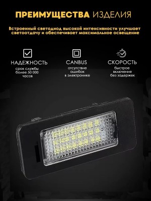 Подсветка номера для BMW X5 E70 X6 E71 E39 E60