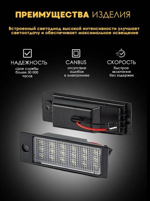 Светодиодная подсветка номера для Hyundai Tucson, Kia Cerato