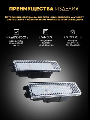 Подсветка номера для Lexus LX 570 2008-2021