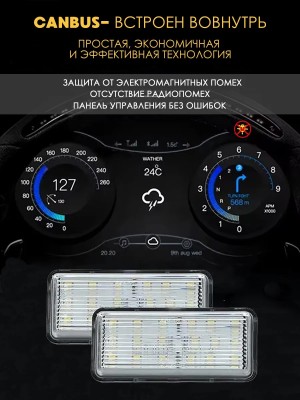 Подсветка номера для Lexus LX470, GX470, Toyota J200