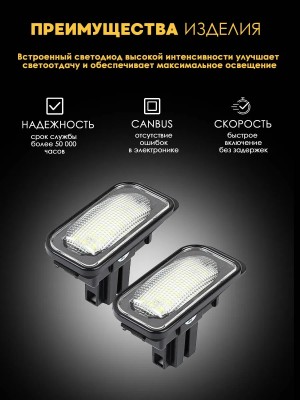 Светодиодная подсветка номера для Mercedes Benz W203