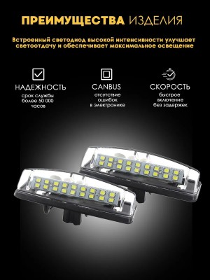 Подсветка номера для Lexus