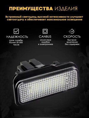 Подсветка номера для Mercedes Benz W211, W219, S203