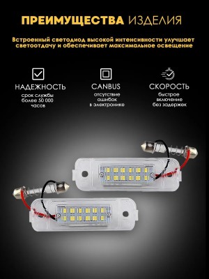 Подсветка номера для Mercedes W164 X164