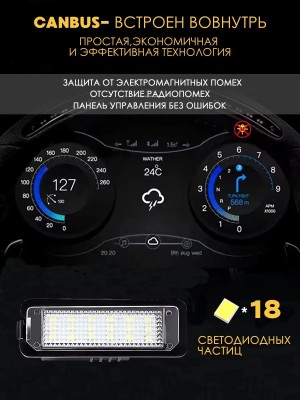 Подсветка номера для Porsche Cayenne 958 (2010-2017)
