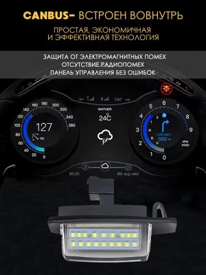 Подсветка номера для Mitsubishi Outlander 2006-2021